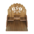 Om Shree Fully Handmade Beautiful Wooden Home and Office Temple/Pooja Mandir(28 x 28 x 26 cm) (Brown 6)