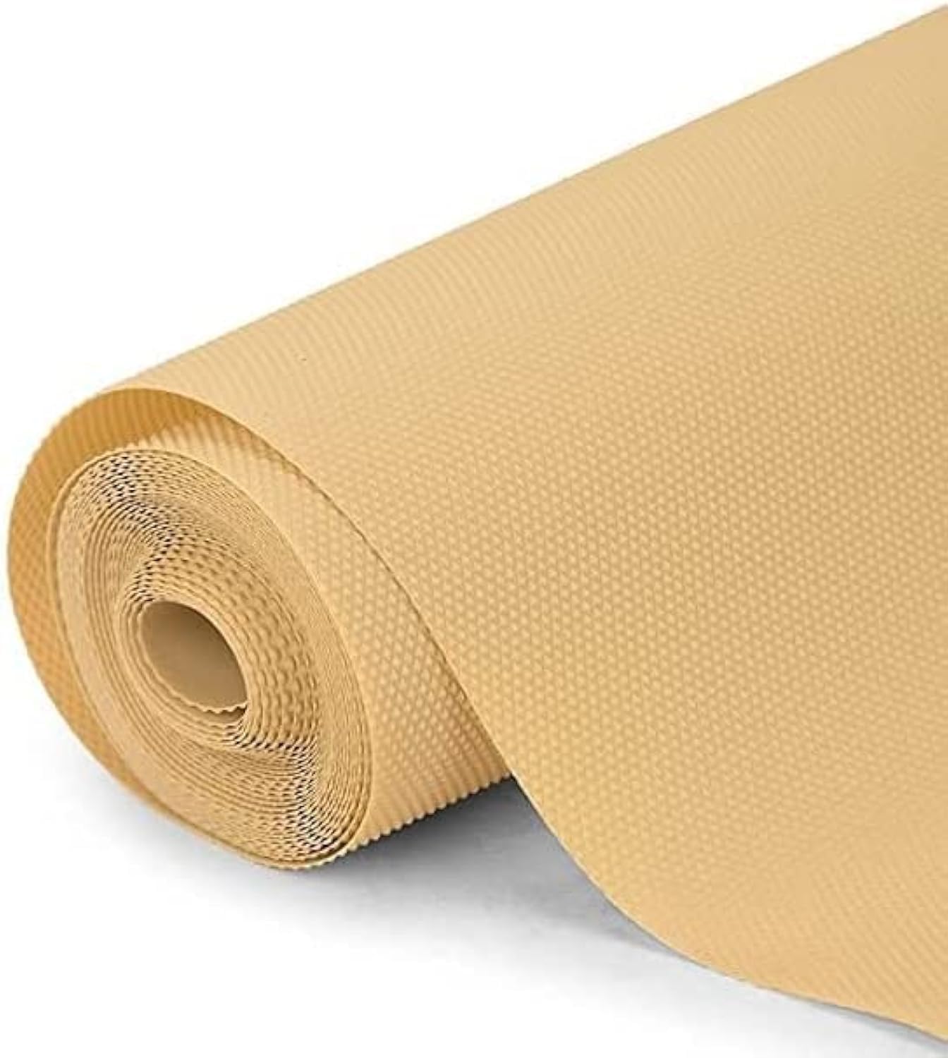 ElastPro (45 cm X 3 m X Pack of 3) Beige EVA Food Grade Washable Anti Slip Mat/Sheet for Fridge, Shelf Liner, Table, Kitchen Drawer mat (Diamond Texture, Beige) Kafalo