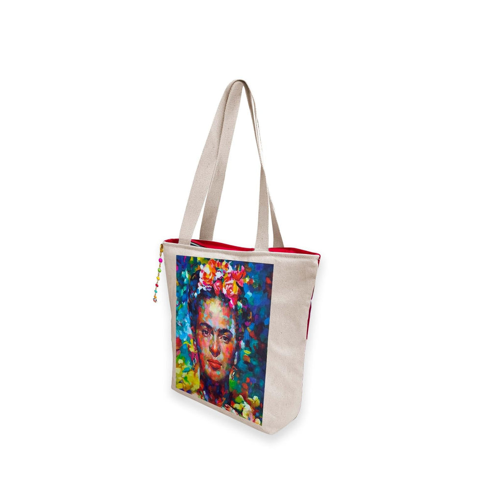 The Purani Jeans Women's Denim Tote Bag | Stylish Hand-Painted Classical Design | Large Capacity Shoulder Bag for Office, College & Travel | Eco-Friendly Reusable with Zipper Closure (Blue)
