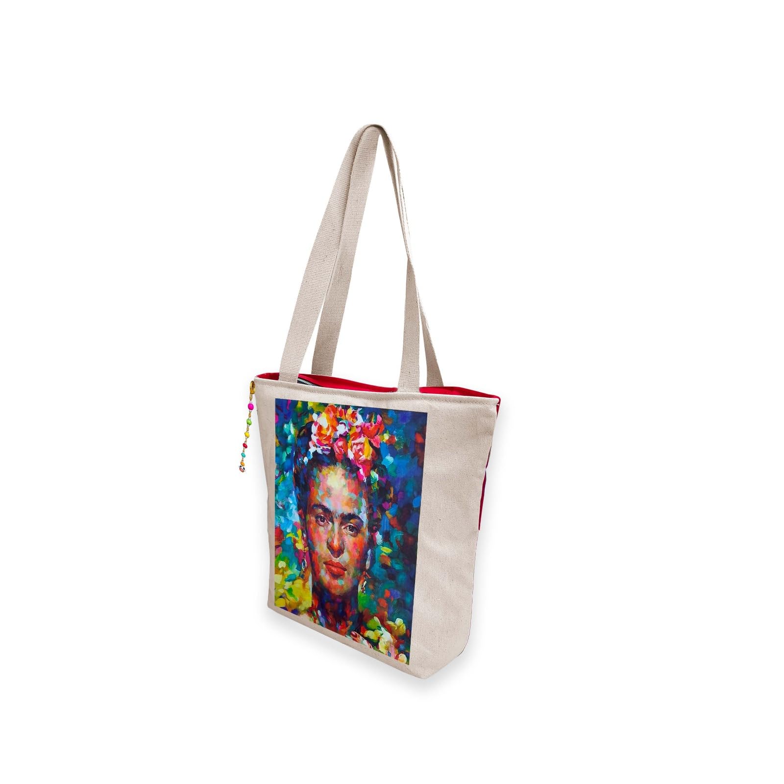 The Purani Jeans Women's Denim Tote Bag | Stylish Hand-Painted Classical Design | Large Capacity Shoulder Bag for Office, College & Travel | Eco-Friendly Reusable with Zipper Closure (Blue)