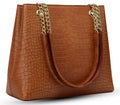 CLASSIC SMUGGLER Large Capacity Croco Pattern Tote Bags For Womens Big Purses And Handbags Ladies Shoulder Bag (Brown)
