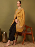 Pashmoda Women Midnight Bronze Reversible Zari Moonlight Fine Wool Stole (Size : 28x80in, 71X203cm) ZSST04