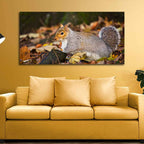 VIBECRAFTS Canvas Paintings for Living Room Drawing Room Squirrel In The Forest Canvas Wall Painting Fitted with Wooden Frame for Home | Office | Gift (PTVCH_2325)
