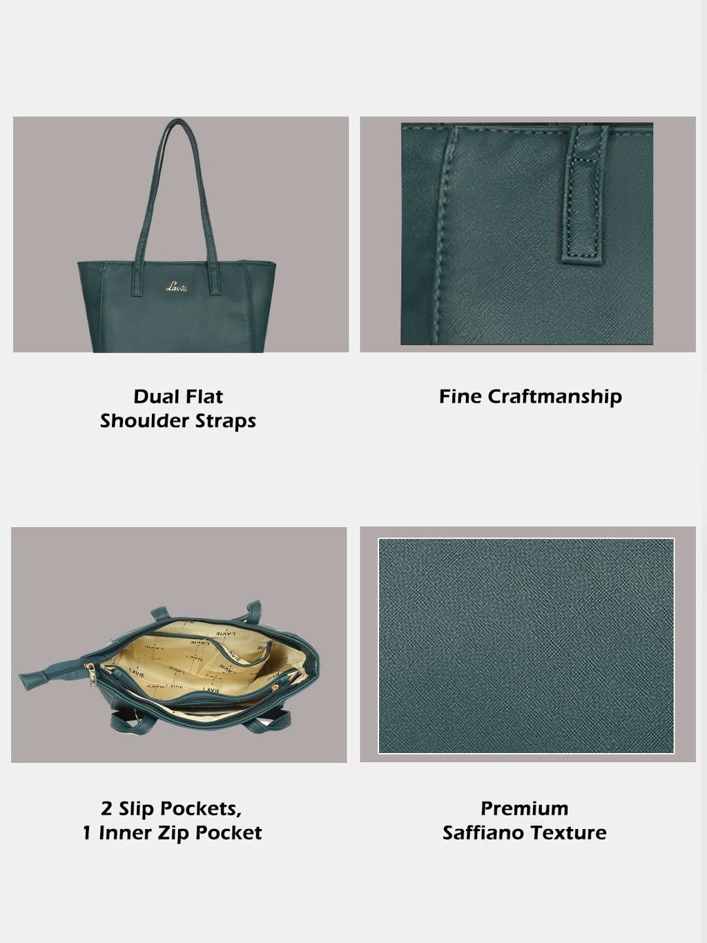 Lavie Betula 1 Women's Tote Bag (Green)(HCES450050M2)