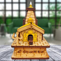 Decorative Wooden Shri Kedarnath Temple || Hand Crafted Wooden Temple || Wooden Miniature Mandir Sawaan Shivratri (Small Multicolour)