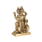 ARTVARKO Brass Idol Trimurti Brahma Vishnu Mahesh Idol Dattatreya Tridev God Datta Statue Pital Puja Murti 4.5 Inch
