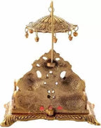 Navyaksh Metal Krishna Sihasan, Laddu Gopal Singhasan for Home and Office Metal Home Temple (Height: 18, Pre-Assembled)