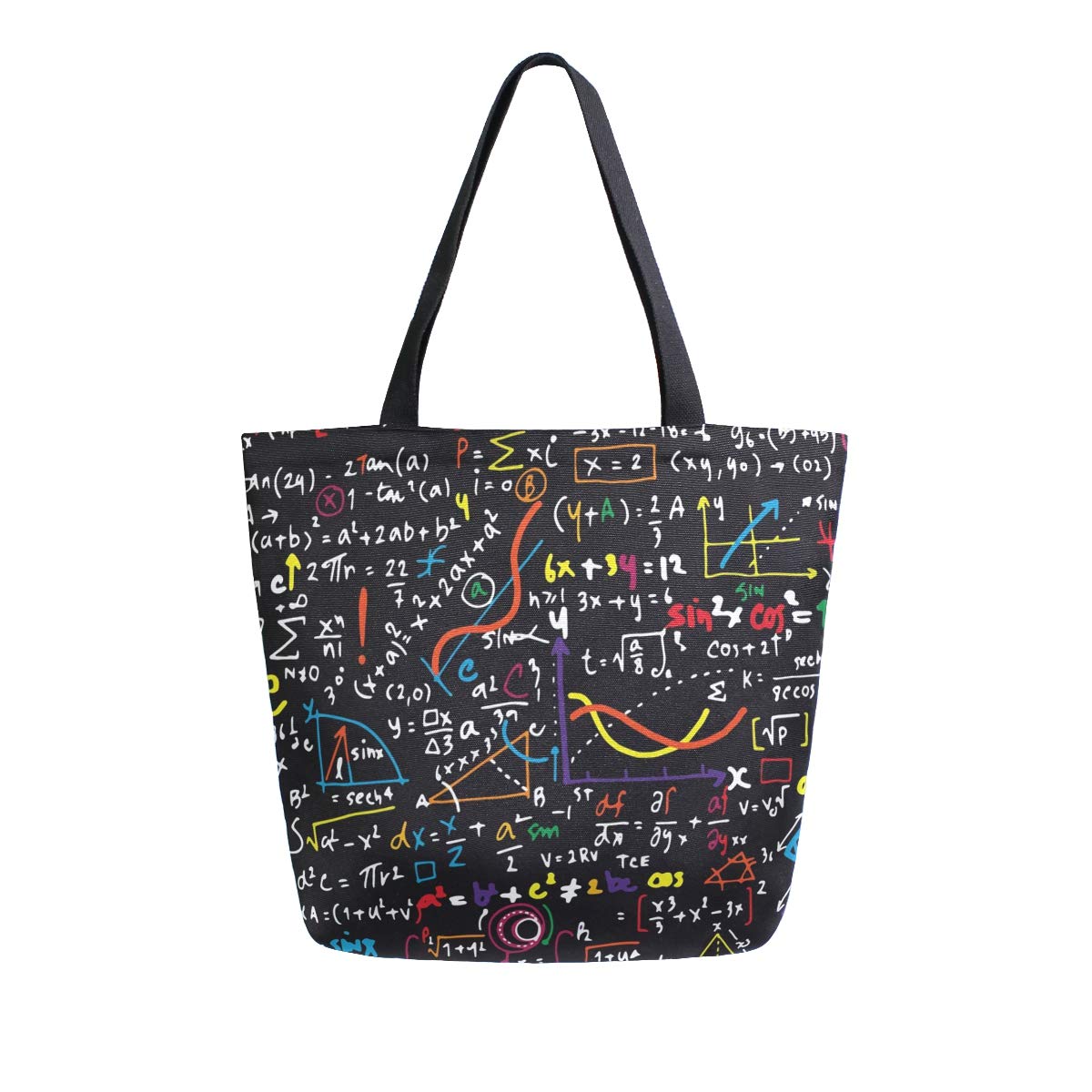 ZZKKO Science Canvas Tote Grocery Bag Shoulder Casual Book Bag Large for Women Teachers, Chemistry Cotton Bag Shopping Purse Handbag Reusable Multipurpose Use