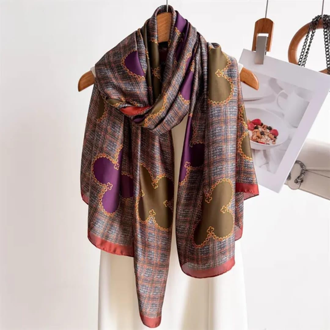 SWANKY Silk Stoles For Women Stylish Latest, Scarf for ladies & Girls, Head Neck Scarves, duppatta for girls (Multi 1)