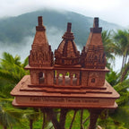 SriMaa Ventures Kashi Vishwanath Temple Wooden Model for Mandir, Gifting, Spirituality (13.5 x 7.5 x 11 cm).