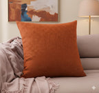 CASA-NEST Jute Cushion Cover 24x24 (Pack of 2) (Orange) JUTEREV24