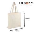 INDOZY Cotton Tote Bags Bulk Shopping Bag for Crafts, DIY Reusable Grocery Bag, 15 X 17 Inch Set of 5 Bags