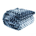 BSB HOME Ultra Soft Flannel Plush 280 GSM Blanket – Warm & Lightweight Chevron Design, Cozy Winter Blanket for Double Bed (Navy Blue & White, 220 x 230 cm) Kafalo