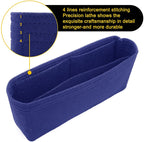 SYUTAM Women Felt Fabric Purse Organizer Inserts for Ladies Shoulder Handbag, Tote, Hobo Bag & Purse Divider, Multiple Storage Compartment (Blue) (11x2.2x6) (Size - Medium MG)