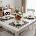 YELONA Placemats Set of 4, Heat-Resistant Woven Vinyl Table Mats, Non-Slip & Washable Dining Tablemats for Kitchen & Dinner Decor, Bear Brown (45cm x 30cm) Kafalo