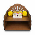 Bindian Wooden Pooja Mandir for Home Wall Mounted | Wooden Table Top God Temple | Pooja Stand for Home | Puja Mandir | Puja Unit for House | Temple for Office (Temple 4)