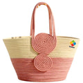 DYARCHY Cotton Rope Woven Tote Bag, Large (MULTI) ZIPPER BAG (COLOR 21)