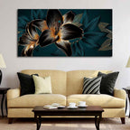 VIBECRAFTS Beautiful Lilies Flowers Canvas Wall Painting Fitted With Wooden Frame For Home | Office | Living Room | Gifts (PTVCH_2502)