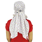 Switchon Export quality Cotton Innovative scarf with closer Hook and Loop Tape- Multi (White_Multi)