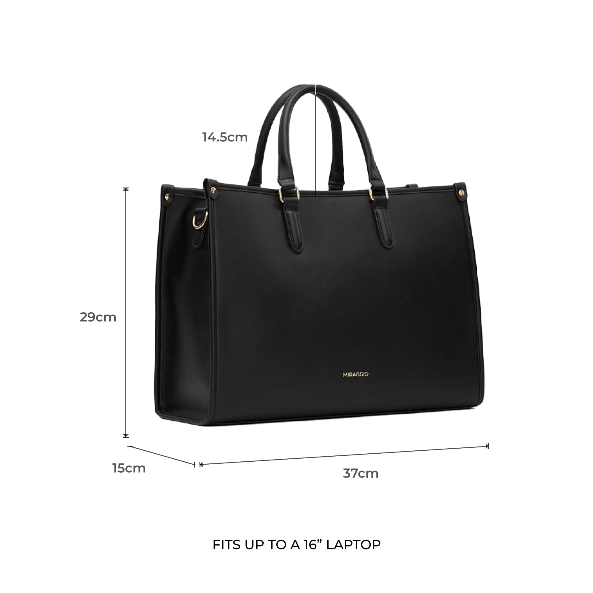 Miraggio Denice Solid Structured Tote Bag For Women With Adjustable & Detachable Sling | Tote Bag For Women Stylish