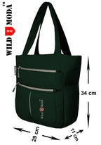 WILD MODA Women Kareena Multipurpose Shoulder & Tote Bag (Green & Grey)