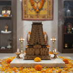 YOGMAYA Wooden Rameshwaram Temple 3D Model – 10 Inch Decorative Handcrafted Temple Replica for Home Decor & Gift