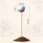ATRANGI STUDIO Birds of Paradise Garden Stake - Set of 6| Handcrafted by Rajasthan artisans | Boho Garden/Balcony Decor | Easy to use in pots, patios, lawns | Multicolour