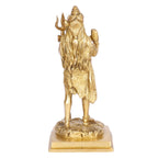 ARTVARKO Brass Standing Shiva Statue God Bholenath Shiva Idol Showpiece for Pooja Lord Blessing Shanker Deity Figurine Home Office Temple Art Decor 8.5 Inch