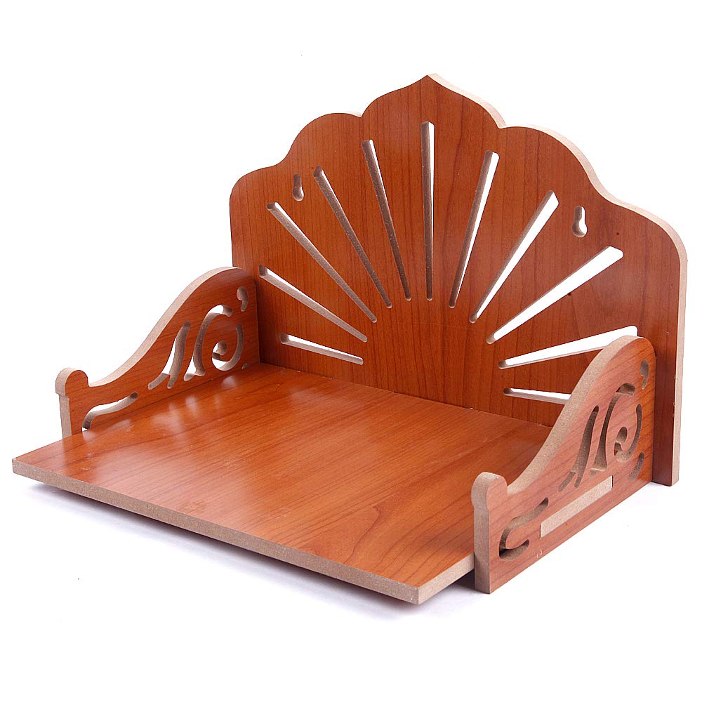 OM Shree,Art and Craft Wooden Temple Beautiful Plywood Mandir Pooja Room Home Decor Office OR Home Temple (Red)