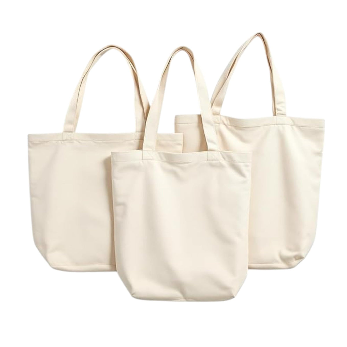JD BAGS Canvas Tote Bags for Men & Women (Pack of 3) | Eco-Friendly Cotton Shopping Bags | 13x15 Inch Large Capacity | Reusable Shoulder Bag for Office, College, Travel, Grocery
