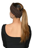 The Headscarves Bamboo Viscose Beautiful Gathered Headband For Women's (SS411_Brown)