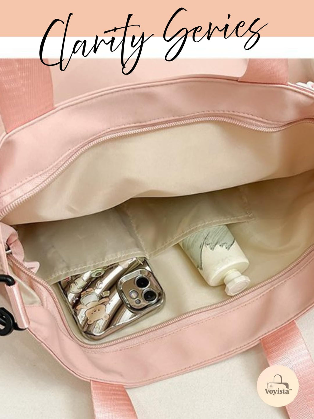 Clarity Series Capybara Tote Bag - Large Kawaii Shoulder Bag for Women, Multi-Pocket Aesthetic Handbag with Cute Plush Charm & Side Pockets- Ideal for Picnic, Travel, and College. (Mindful Mist)