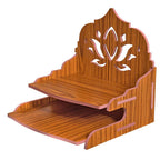 Lakhaji Christian Wooden Wall Hanging Temple for Home and Shop,Office and Home showpiece Temple (Orange-5)