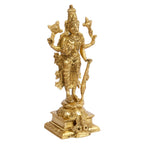 ARTVARKO Brass Lord Vishnu Statue Standing with Garuda Murti Narayan Idol Religious Figurine for Home Decor, Pooja Room, Office Table and Gift Showpiece 9 Inch