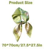 Eqbdilothic Scarf for Women Stylish, Silk Scarf for Women, Flower Pattern Design, Suitable for Fashion, Travel and Gifting