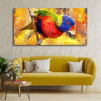 VIBECRAFTS Canvas Paintings for Living Room Drawing Room Colorful Parrot Abstract Art Canvas Wall Painting Fitted With Wooden Frame For Home | Office | Living Room | Gift (PTVCH_2467)