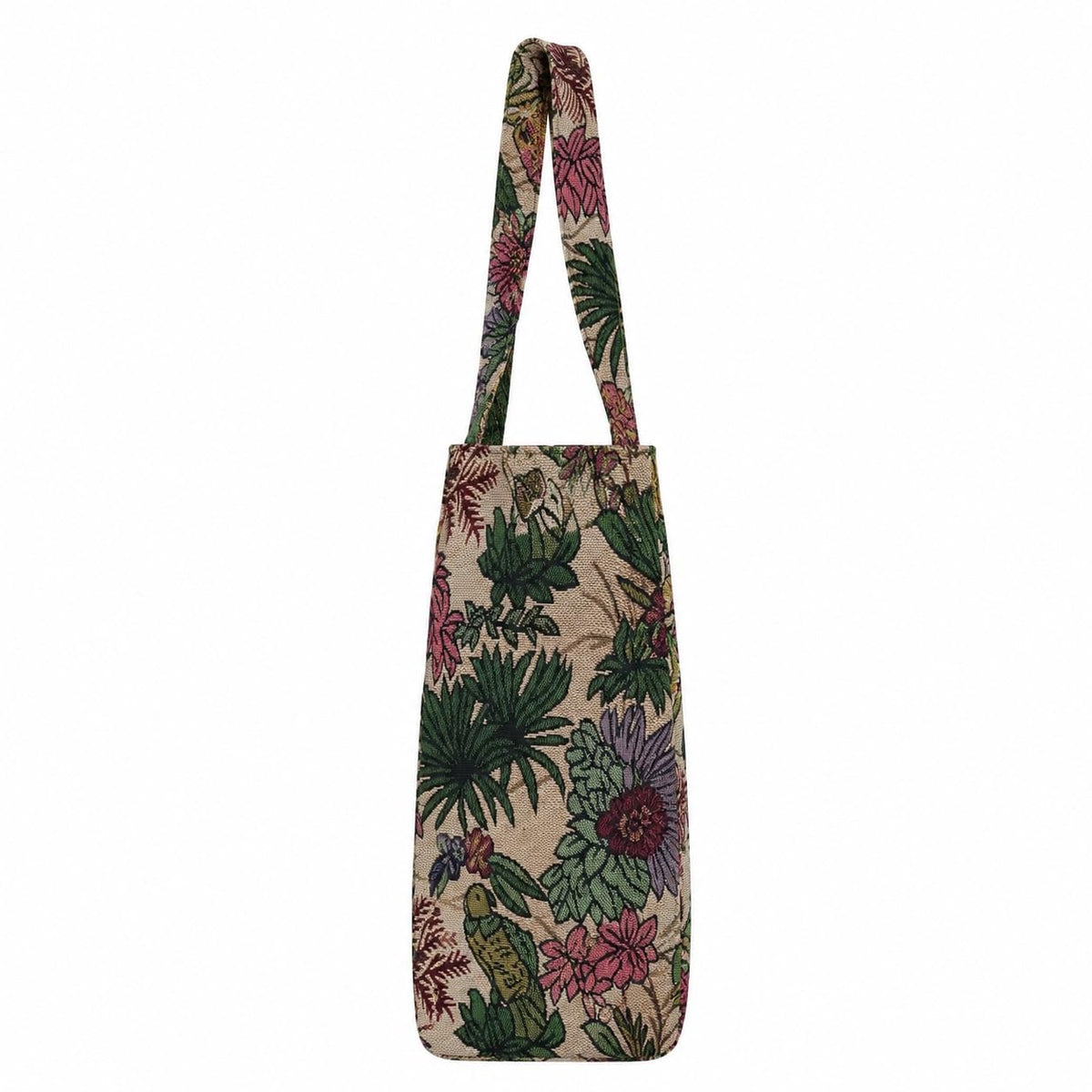Women's Floral Canvas Tote Bag with Jungle Tiger Print for Everyday Use