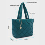 Caprese Merlin Tote Bag, Large-Bottle Green | Stylish Handbag for Women | Spacious, Versatile Office & Daily Essentials Tote | Top Zip Closure