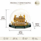 Shri Harmandir Sahib ji | Golden Temple Covered by a Glass Dome for Decor 24K Gold Plated Idol of Golden Temple | Shri Harmandar Sahib ji for Decor (Waheguru Ji Mehar Karan) | Charming NEST