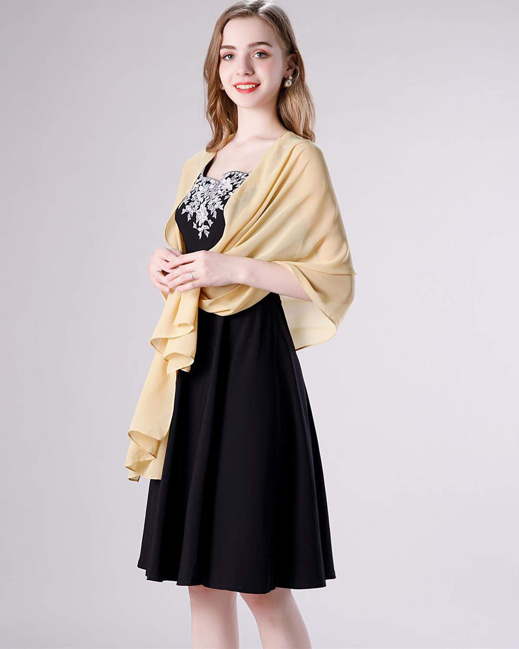 Soft Chiffon Scarve Shawls Wraps for Dresses Women Accessories