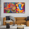 VIBECRAFTS Canvas Paintings for Living Room Drawing Room Spiritual Ganesha Canvas Wall Painting for Home|Office|Gift(PTVCH_2369NV)