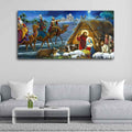 VIBECRAFTS Canvas Paintings for Living Room Drawing Room Three king And Holy Family Canvas Wall Painting Fitted With Wooden Frame for Home | Office | Gift (PTVCH_2448)