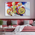 VIBECRAFTS Abstract Art Folk Dance Wall Painting of Five Pieces For Home|Office|Living Room|Gift (PTVC5Pcs4_8710)