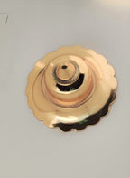 BRASS INDIA Full Brass Temple Floral Dome | Model: 833 | Furniture Decorative Dome |Material: Heavy Brass | Finish : Brass Gold | Size: 3 inches (Small) |Weight: 130 GMS p.p | Pack of (5)