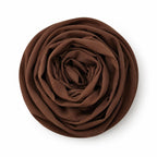 Leaf & FEATHER™ Chiffon Georgette Hijab Scarf for Women | 170 x 70 cm | Lightweight & Breathable Shawl | Daily Wear & Occasion (Brown)