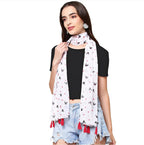 SAHIL SCARF Premium Multicolor Scarf Lightweight & Comfortable for All Seasons Combo of 4 (180x55cm)
