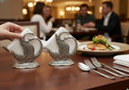 Kridaykraft Elegant Silver Swan Napkin Holder - Decorative Metal Tissue Paper Stand for Dining Table, Kitchen, Bedroom & Bathroom - Luxury Restaurant Style Vertical Serviette Organizer (10x8 cm)