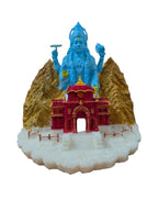 DevaDarshan - Badrinath Temple with Lord Vishnu Miniature Statue | Badrinath Dham Mandir Model | Narayan Bhagwan Religious Showpiece for Home Decor, Pooja Room & Spiritual Gifts