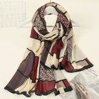 ICW WOMEN LARGE SCARVES STOLES (BIG SIZE 90 X 190 CM) COTTON Scarf (IMORTED QUALITY) (orange), For Female