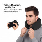 Store2508 Spungee Microbeads Travel Neck Pillow with Eye Mask & Ear Plugs (Red)